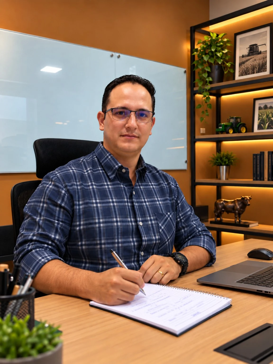 Rodrigo Abel, fundador da Ocean Finance, em seu escritório